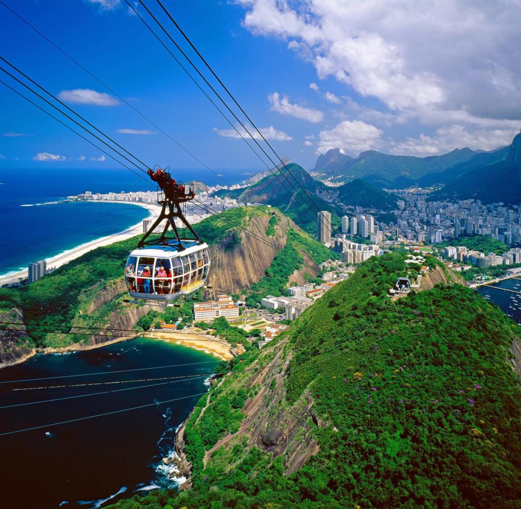 Cáp treo lên núi Sugar Loaf Bzasil 